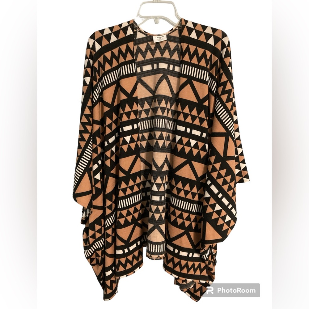 Dillard’s open front wrap kimono sweater size ALL